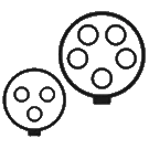 Conector de carga eléctrica CEE3PE: 1 a 3.7 kW