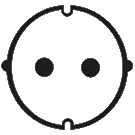Conector de carga eléctrica Schuko: 1 a 2.2 kW
